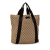 Gucci B Gucci Brown Beige Canvas Fabric GG Tote Italy