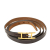 Hermès AB Hermès Brown Dark Brown with Gold Calf Leather Quentin Belt France