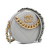 Chanel AB Chanel Gray Lambskin Leather Leather Lambskin 19 Round Clutch with Chain Italy