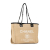 Chanel B Chanel Brown Beige with Black Canvas Fabric Small Deauville Tote Italy