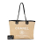 Chanel B Chanel Brown Beige with Black Canvas Fabric Small Deauville Tote Italy