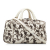 Bottega Veneta AB Bottega Veneta White Calf Leather In Mist Intrecciato Flocked Velvet Bouquet Duffel Bag Italy