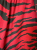 Saint Laurent New dark red silk zebra dress