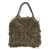 Stella McCartney Falabella Fold-Over Large Shoulder Fringe Recycled Material 2-Ways Tote Bag Taupe