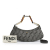 Fendi A Fendi Gray Canvas Fabric Zucca O'lock Swing Satchel Italy