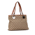 Gucci B Gucci Brown Beige Canvas Fabric GG Eclipse Shoulder Bag Italy