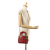 Christian Dior B Dior Red Lambskin Leather Leather Mini Lambskin Cannage Studded Supple Lady Dior Italy