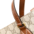 Gucci B Gucci Brown Beige Coated Canvas Fabric Medium GG Supreme Soft Satchel Italy