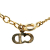 Christian Dior AB Dior Gold Gold Plated Metal CD Logo Rhinestone Necklace Germany