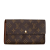 Louis Vuitton B Louis Vuitton Brown Monogram Canvas Canvas Monogram Sarah Long Wallet France