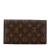 Louis Vuitton B Louis Vuitton Brown Monogram Canvas Canvas Monogram Sarah Long Wallet France