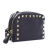 Valentino AB Valentino Blue Navy Calf Leather Rockstud Double Zip Crossbody France