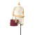 Burberry B Burberry Red Burgundy with Brown Beige Canvas Fabric Handbag China