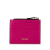 Versace B Versace Pink Hot Pink Calf Leather Bicolor Virtus Logo Card Holder Italy