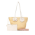 Miu Miu B Miu Miu Brown Beige with White Ivory Straw Natural Material Floral Embellished Tote Italy