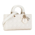 Christian Dior B Dior White Lambskin Leather Leather Medium Lambskin Cannage Lady D-Joy Italy