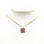 Chanel B Chanel Gold Gold Plated Metal Rhinestone No.5 Square Necklace France