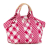 Chanel B Chanel Pink Strawberry Canvas Fabric Gingham Handbag Italy