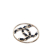 Chanel AB Chanel Gold Gold Plated Metal Leather Woven CC Brooch France