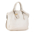 Prada B Prada White Calf Leather Vitello Daino Satchel Italy