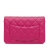 Chanel B Chanel Pink Lambskin Leather Leather Classic Lambskin Wallet on Chain Italy