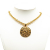 Chanel AB Chanel Gold Gold Plated Metal CC Sun Medallion Pendant Necklace France