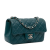 Chanel Blue Turquoise Lambskin Leather Leather Mini Rectangular Classic Lambskin Single Flap Italy