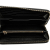 Valentino B Valentino Black Calf Leather Rockstud Zip Around Long Wallet Italy