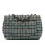 Chanel AB Chanel Green with Blue Navy Tweed Fabric Mini Rectangular Classic Flap France