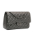 Chanel AB Chanel Silver Lambskin Leather Leather Jumbo Classic Perforated Lambskin Double Flap Italy