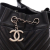 Chanel AB Chanel Black Calf Leather Chevron skin Urban Spirit Bucket Bag Italy