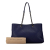 Bottega Veneta B Bottega Veneta Blue Dark Blue Calf Leather Large Intrecciato Double Chain Tote Italy