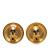 Chanel AB Chanel Gold Gold Plated Metal CC Clip On Earrings France