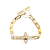 Louis Vuitton B Louis Vuitton Gold Gold Plated Metal Crystal Flower Power Bracelet France