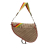 Christian Dior AB Dior Brown Beige Canvas Fabric Diorissimo Rasta Saddle Bag Italy