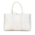 Bottega Veneta B Bottega Veneta White Calf Leather Small Maxi Intrecciato Arco Tote Italy