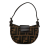 Fendi B Fendi Brown Canvas Fabric Mini Zucca Croissant Handbag Italy