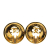 Chanel B Chanel Gold Gold Plated Metal CC Round Clip On Earrings France