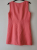 Derhy Magnificent sleeveless summer tunic in linen and silk in coral color