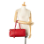 Prada B Prada Red Calf Leather Vitello Daino Boston Bag Italy