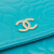 Chanel B Chanel Blue Aqua Lambskin Leather Leather Lambskin Camellia Embossed Wallet On Chain France