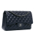 Chanel AB Chanel Blue Navy Lambskin Leather Leather Jumbo Classic Lambskin Double Flap France