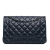 Chanel AB Chanel Blue Navy Lambskin Leather Leather Jumbo Classic Lambskin Double Flap France