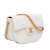 Chanel AB Chanel White Lambskin Leather Leather CC Quilted Lambskin Round Moon Messenger Flap Italy