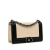 Chanel AB Chanel Brown Light Beige with Black Calf Leather Medium Bicolor skin Boy Flap Italy