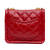 Chanel AB Chanel Red Lambskin Leather Leather Mini Quilted Lambskin Soft Square Flap Italy