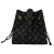 Louis Vuitton Bella Mahina Leather 2-Ways Bucket Bag Pouch Black