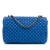 Chanel AB Chanel Blue Lambskin Leather Leather Mini Microquilted Lambskin Studded CC Flap France