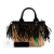 Prada AB Prada Brown Beige Rattan Natural Material Canapa Trimmed Feather Midollino Satchel Italy