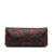 Alexander McQueen AB Alexander McQueen Black with Red Calf Leather Tulips Print Fold Clutch Italy